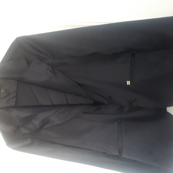 Navy satin skirt suit - Picture 4 of 4